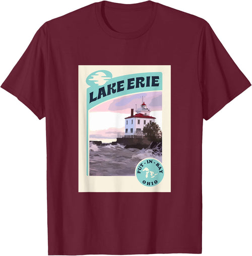 Vintage Put In Bay Lake Erie Ohio Lighthouse Travel Souvenir