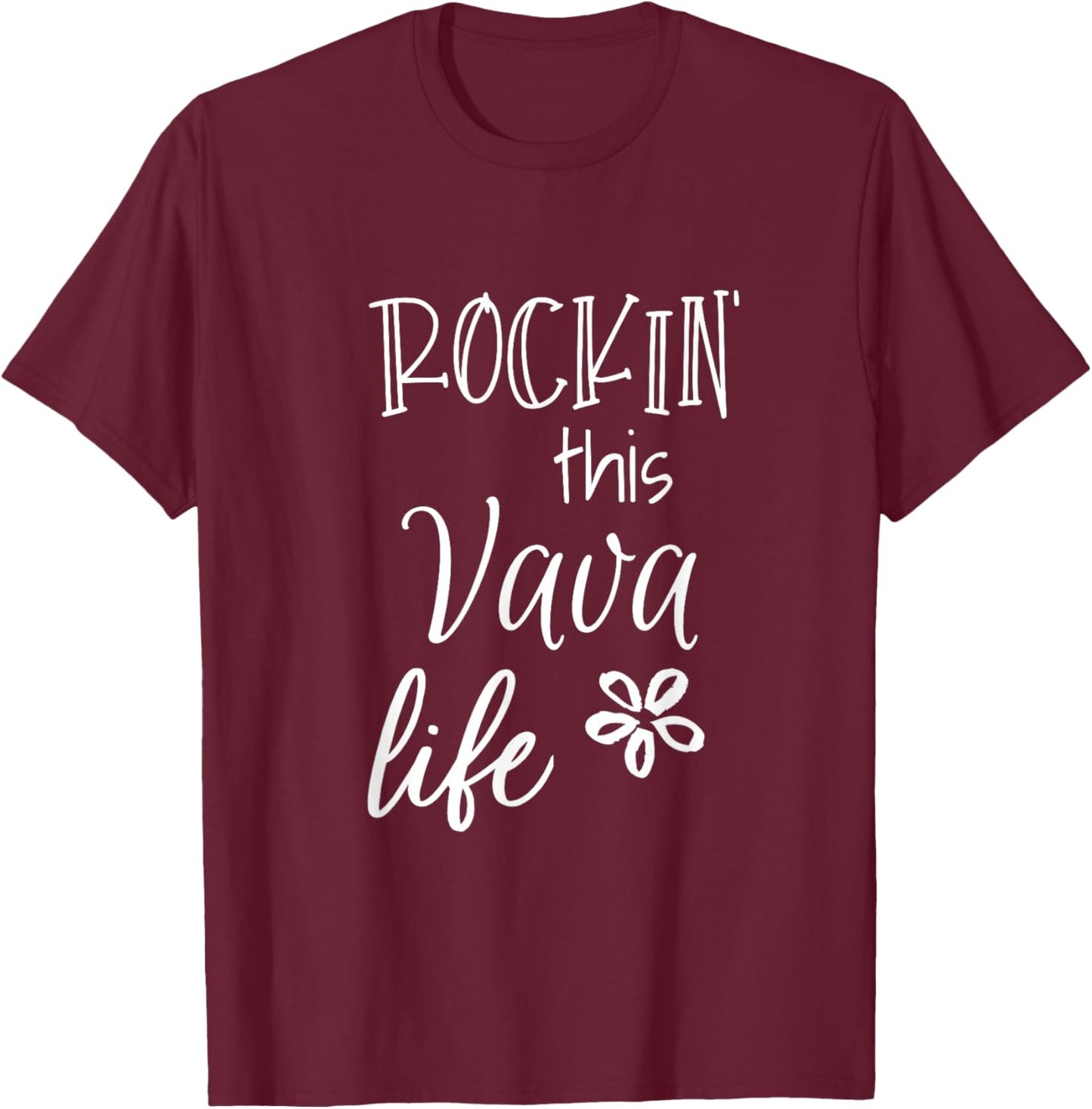Rockin This Vava Life Portugal Portuguese Grandma T-Shirt - T-Shirt | Maroon