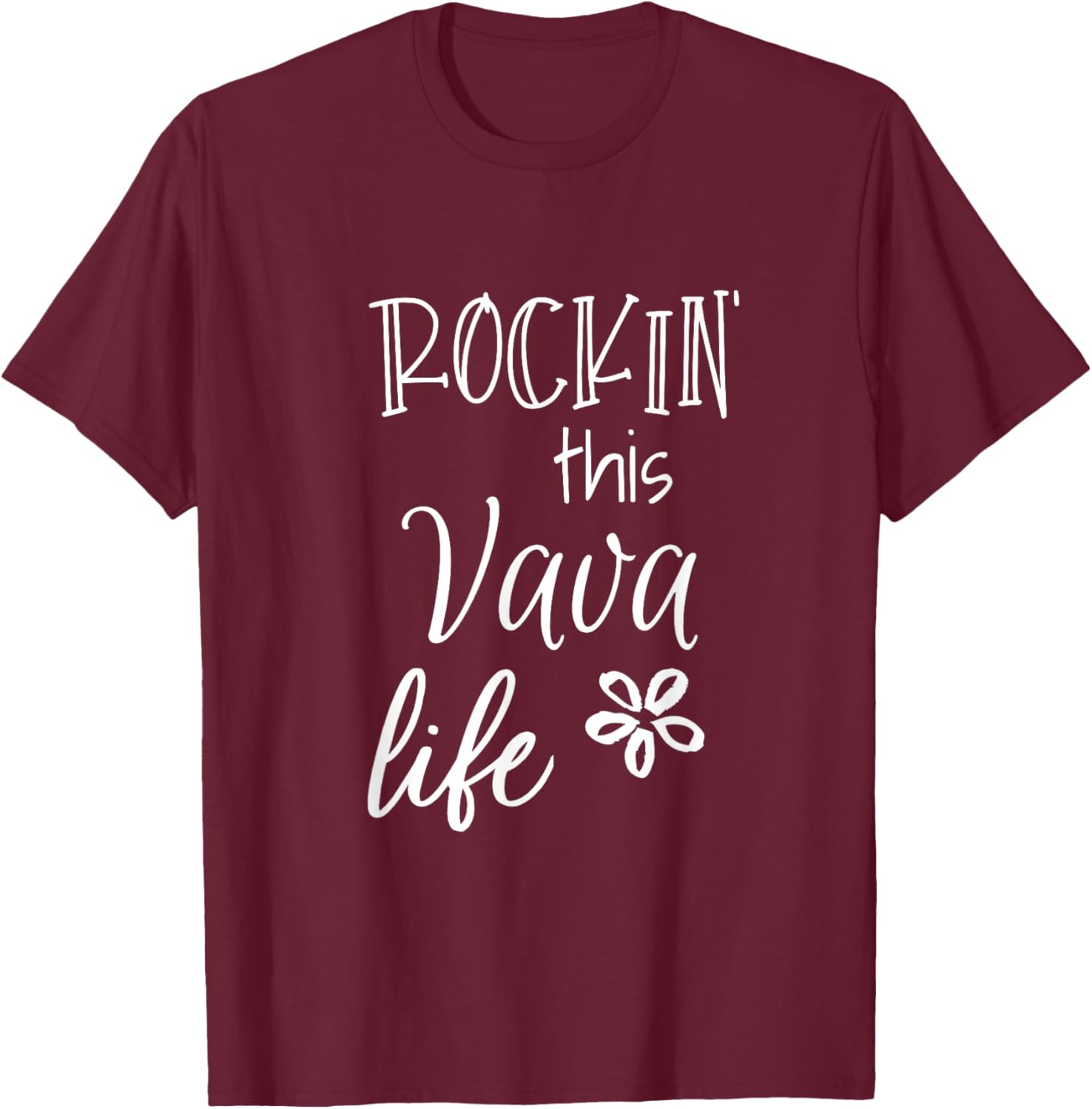 Rockin This Vava Life Portugal Portuguese Grandma T-Shirt - T-Shirt | Maroon
