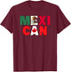 Mexico Canada Flag Themed for Half Canadian Mexican Roots T-Shirt - T-Shirt | Maroon