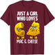 Funny Mac And Cheese Design For Girls Women Macaroni Cheese T-Shirt - T-Shirt | Maroon