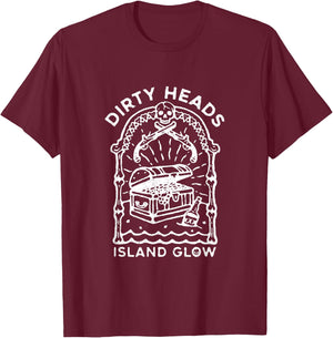 Heads Dirty Island Glow Apparel T-Shirt - T-Shirt | Maroon