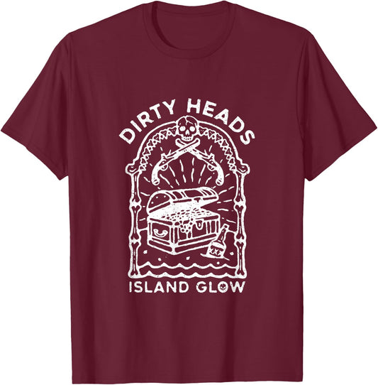Heads Dirty Island Glow Apparel T-Shirt - T-Shirt | Maroon