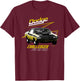 Dodge Challenger 340 Six Pack T-Shirt - T-Shirt | Maroon
