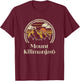 Mount Kilimanjaro Mountains Tanzania Hiking Outdoors Retro T-Shirt - T-Shirt | Maroon