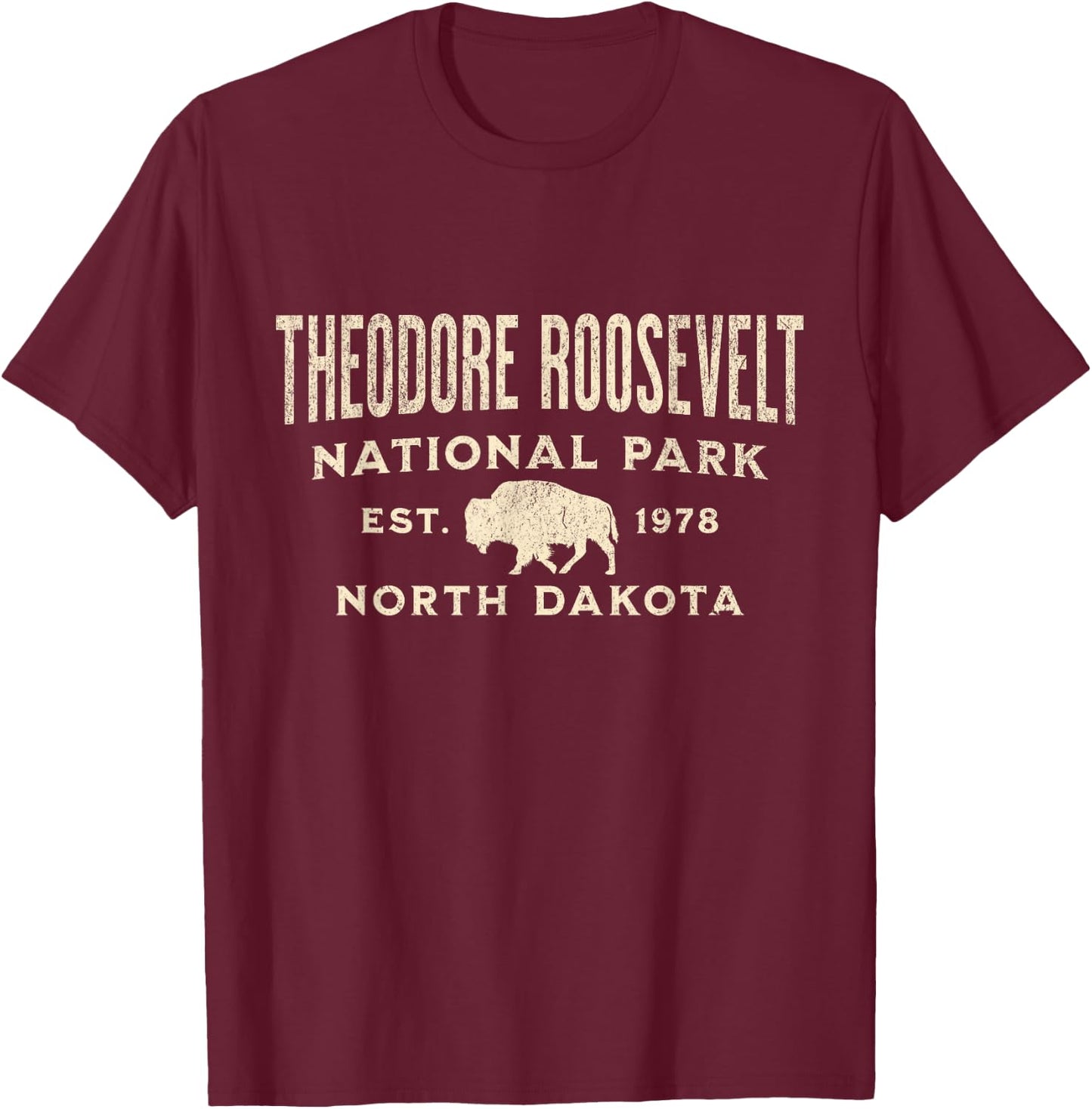 Theodore Roosevelt National Park T-Shirt - T-Shirt | Maroon