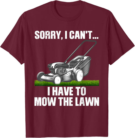 Funny Lawn Mowing Design Women Lawn Mower Mow Mowing T-Shirt - T-Shirt | Maroon