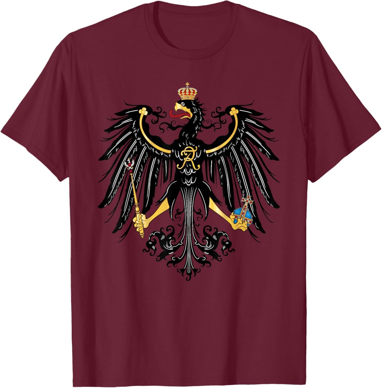 Prussia Coat of Arms Patriot Germany T-Shirt - T-Shirt | Maroon