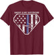 Daddy is My Superhero Blue and White Line EMT EMS Paramedic T-Shirt - T-Shirt | Maroon