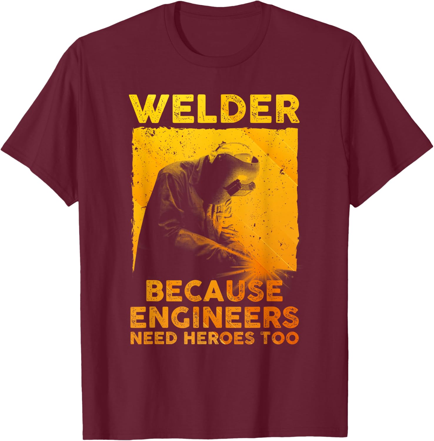 Best Welding Art Men Dad MIG/TIG Welder Lover Metal Workers T-Shirt - T-Shirt | Maroon