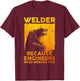Best Welding Art Men Dad MIG/TIG Welder Lover Metal Workers T-Shirt - T-Shirt | Maroon