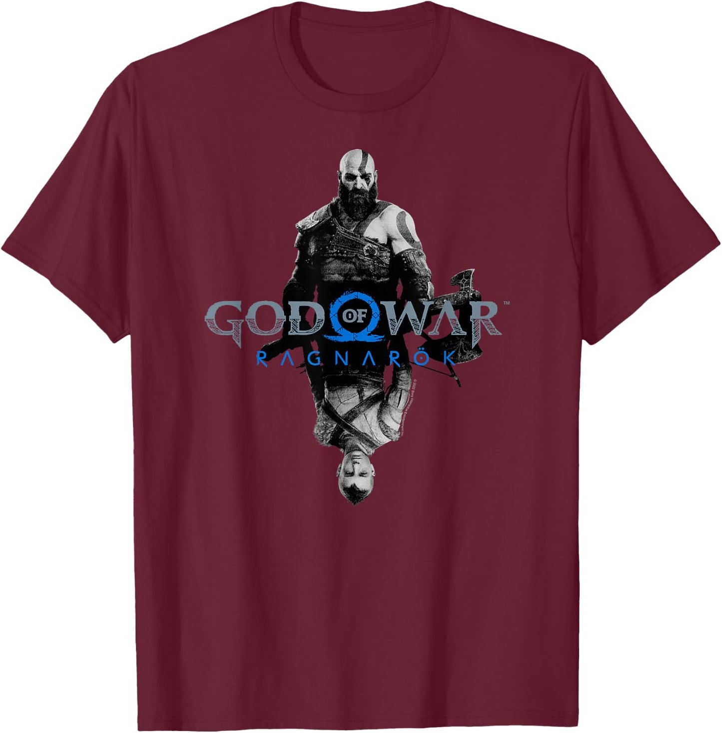 God of War: Ragnarok Kratos and Atreus T-Shirt - T-Shirt | Maroon