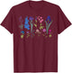 Subtle Bi Pride Bisexual Pride Bi Flag Wildflower T-Shirt - T-Shirt | Maroon