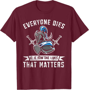 Knight Lover Medieval Soldier Knighthood Warrior T-Shirt - T-Shirt | Maroon