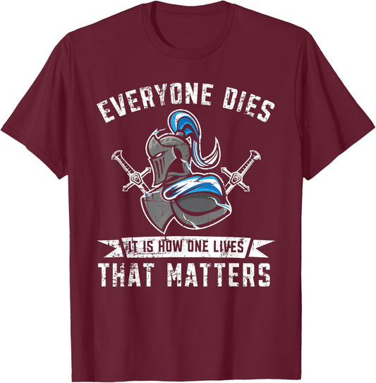 Knight Lover Medieval Soldier Knighthood Warrior T-Shirt - T-Shirt | Maroon