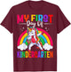 My First Day Of Kindergarten Unicorn Kindergarten Team Girls T-Shirt - T-Shirt | Maroon