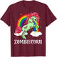 Zombiecorn Zombie Unicorn Halloween Women Girls Rainbow T-Shirt - T-Shirt | Maroon