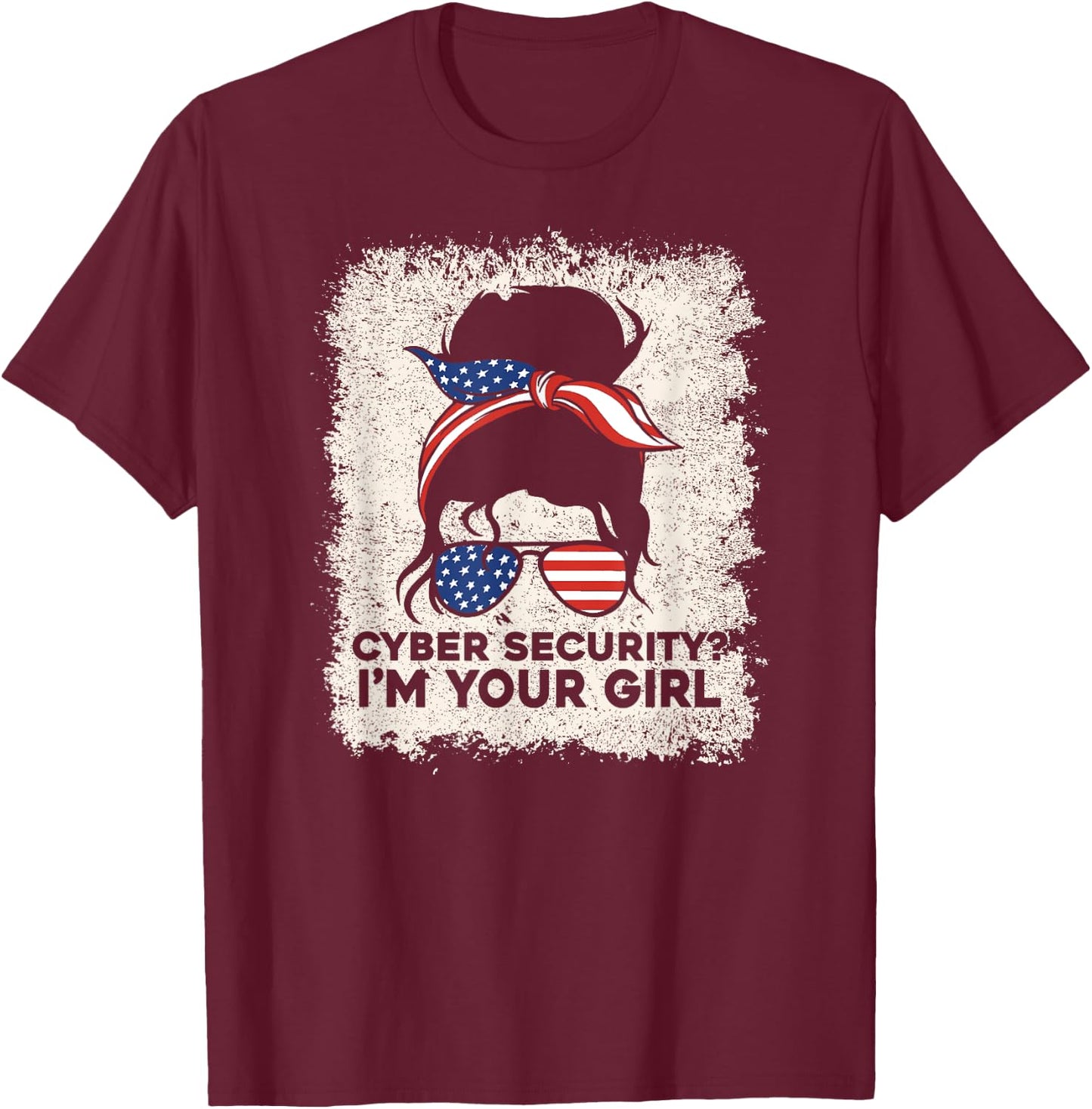 Cybersecurity Engineer Girl Cyber Security Consulting T-Shirt - T-Shirt | Maroon
