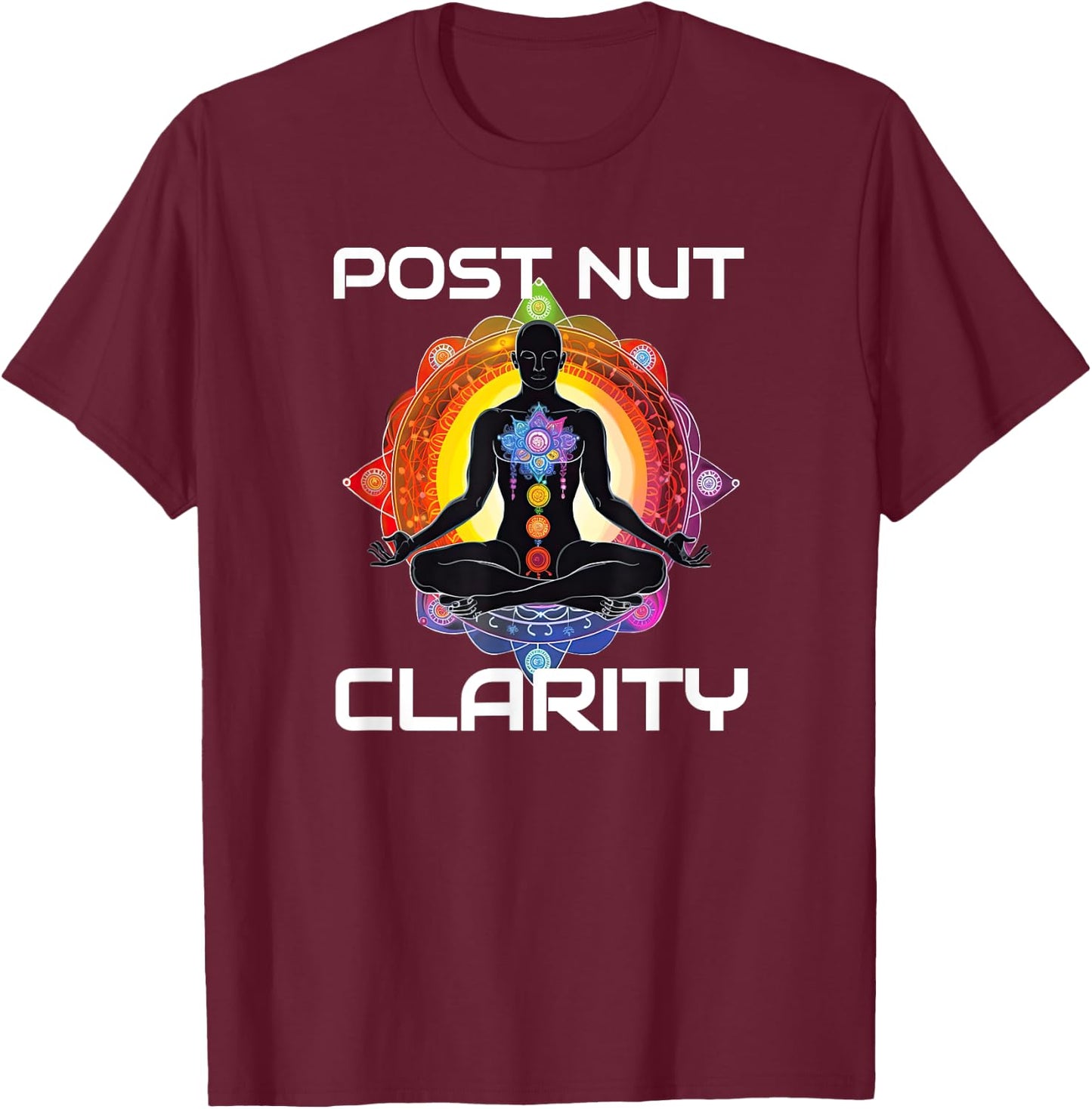 Funny Post Nut Clarity Meme Sarcastic Adult Humor T-Shirt - T-Shirt | Maroon