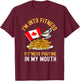 Funny Poutine Routine Im Into Fitness Canadien Quebec T-Shirt - T-Shirt | Maroon