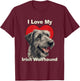 I Love My Irish Wolfhound Puppy Dog Men Women Kids T-Shirt - T-Shirt | Maroon