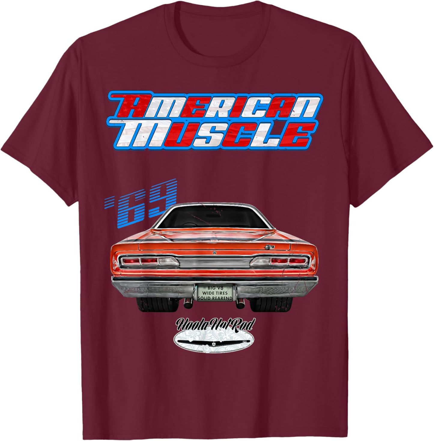 1969 Super Bee,Coronet 500,Hot Rod,Muscle Car,Magnum,Wedge T-Shirt - T-Shirt | Maroon