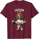 Beagle Dog Weightlifting in Fitness Gym T-Shirt - T-Shirt | Maroon