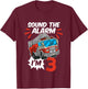 Firefighter I'm 3 Birthday Fire Truck 3rd birthday T-Shirt - T-Shirt | Maroon