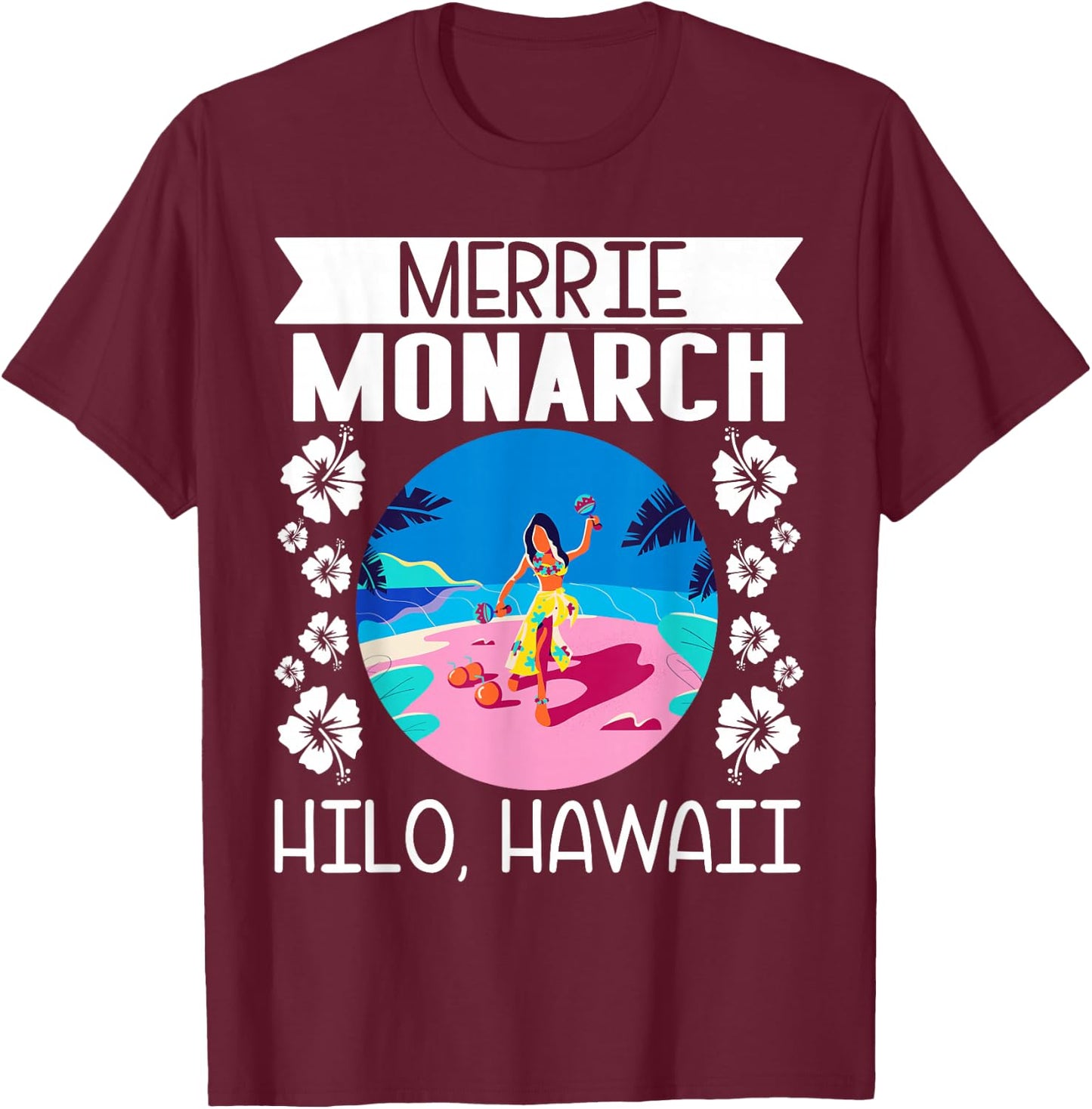 Islands Vintage Merrie Monarch T-Shirt - T-Shirt | Maroon