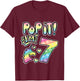 Kids Pop It 7th Birthday Girls Boys 7 Years Old Fidget T-Shirt - T-Shirt | Maroon