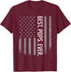 Best Pops Ever US American Flag Shirt Gifts for Father's Day T-Shirt - T-Shirt | Maroon