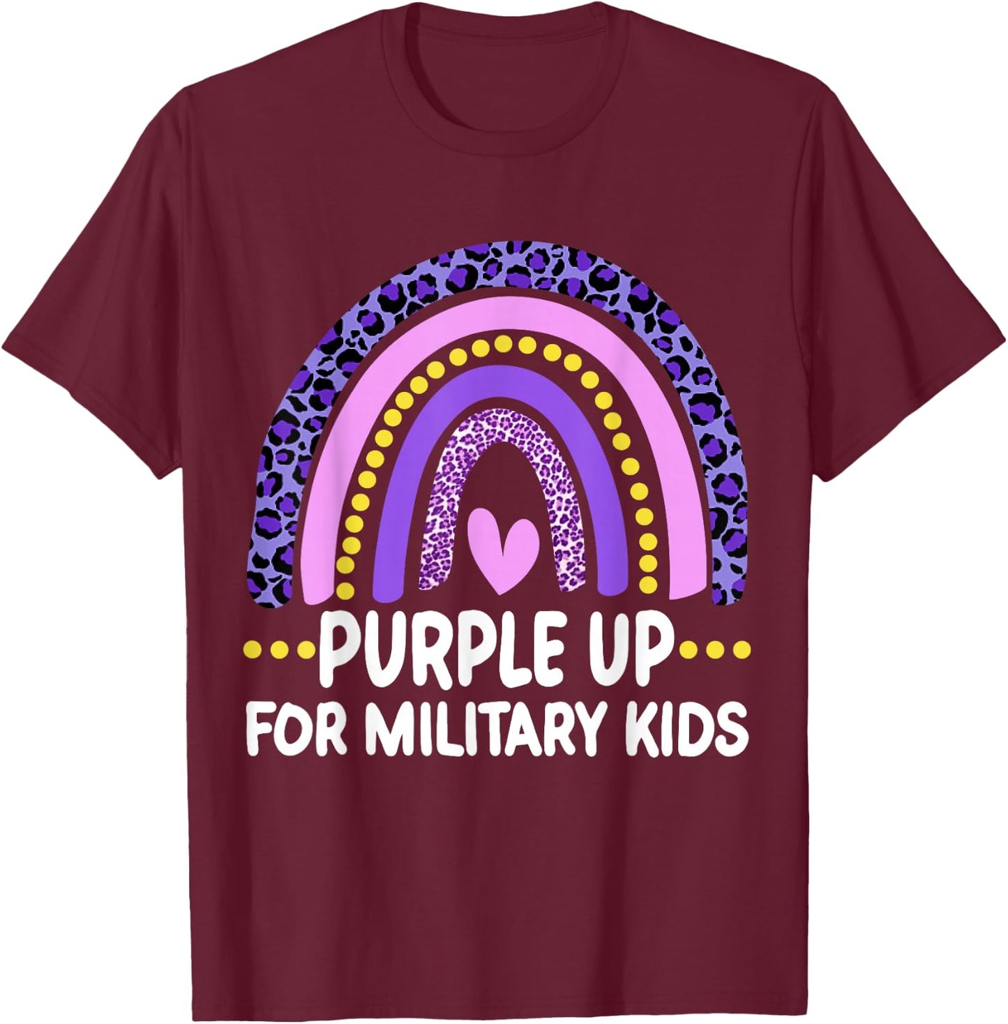 Purple Up for Military Kids Month of the Military Child T-Shirt - T-Shirt | Maroon