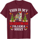 This Is My Christmas Pajama Shirt Lighting White Tiger Xmas T-Shirt - T-Shirt | Maroon