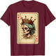 Diamond Queen Gothic Poker Card Game Creepy Queen of Diamond T-Shirt - T-Shirt | Maroon