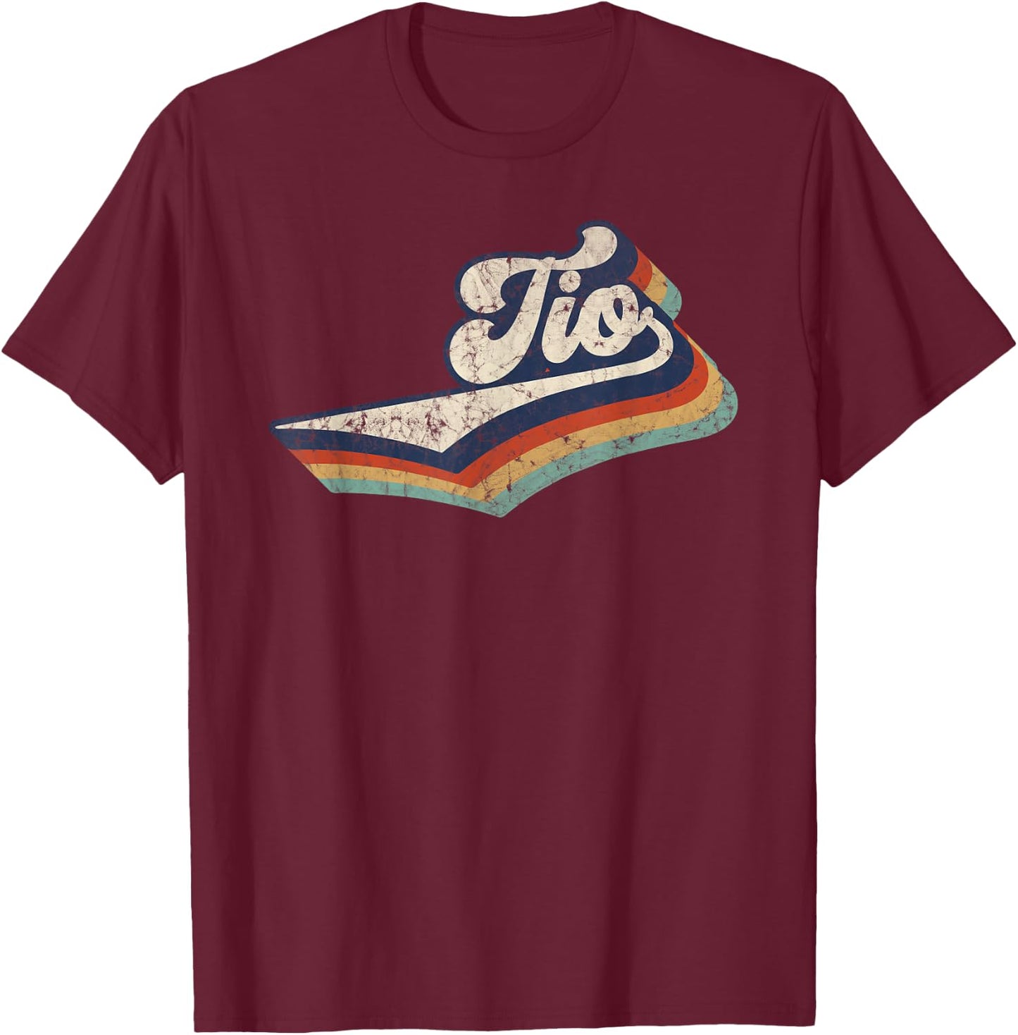 Retro Cute Tio Best Tio Ever Birthday Idea T-Shirt - T-Shirt | Maroon