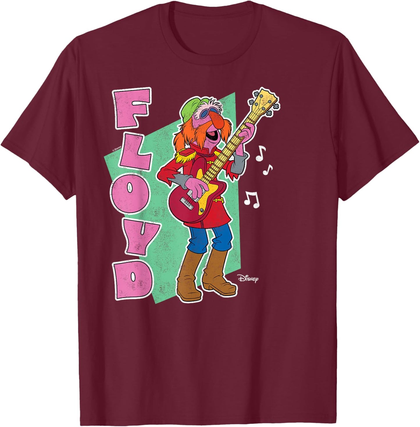 The Muppets - Electric Mayhem Floyd T-Shirt - T-Shirt | Maroon