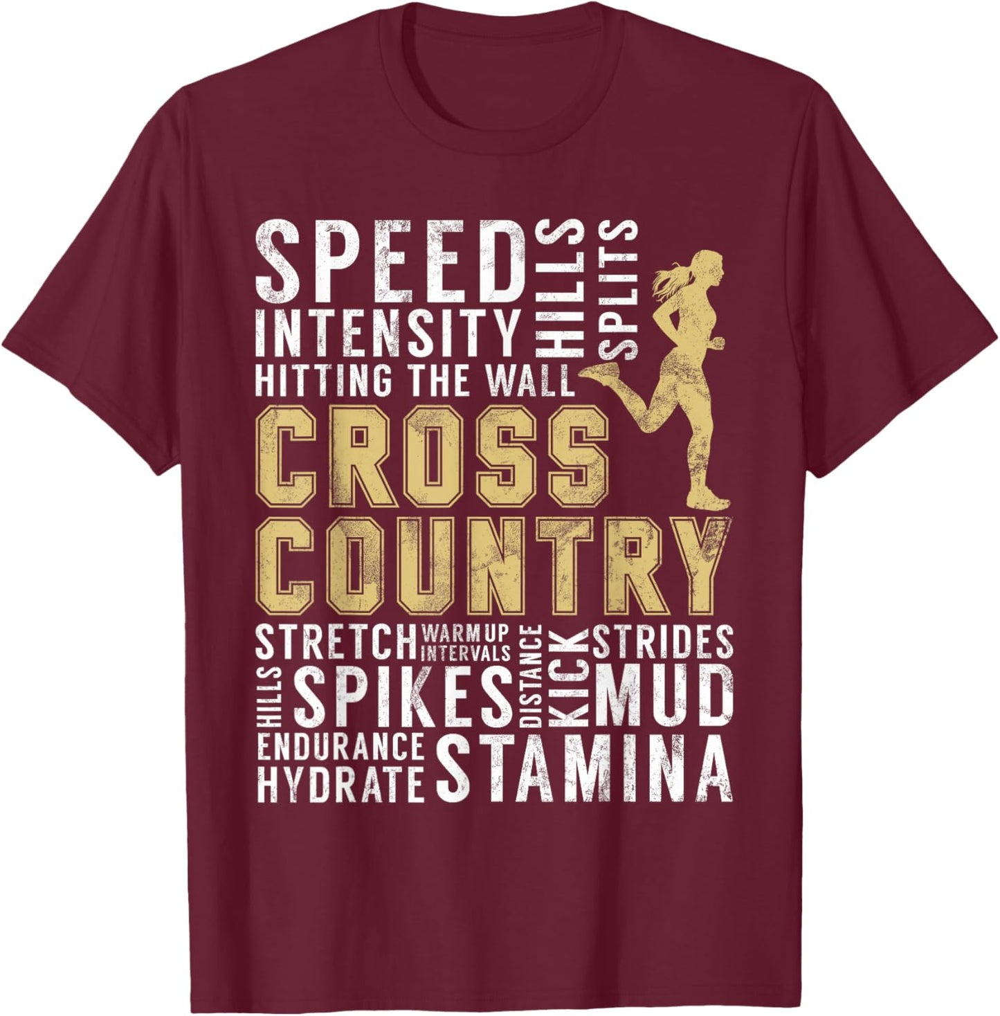 Cross Country Definition Words Gifts XC Runner Running Women T-Shirt - T-Shirt | Maroon