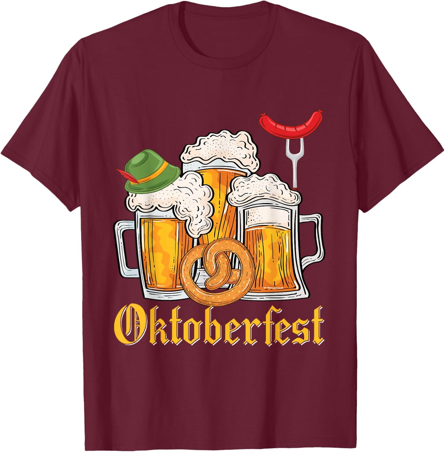 Oktoberfest 2025 Funny Oktoberfest 2025 Costume Men Women T-Shirt - T-Shirt | Maroon