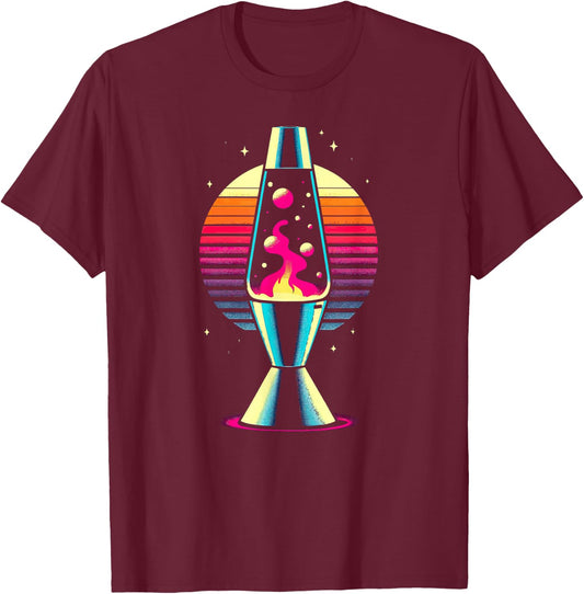 Lava Lamp Retro T-Shirt - T-Shirt | Maroon