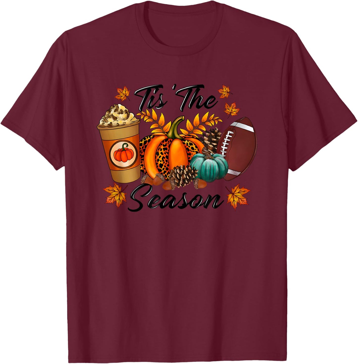 Tis The Season Halloween T-Shirt - T-Shirt | Maroon