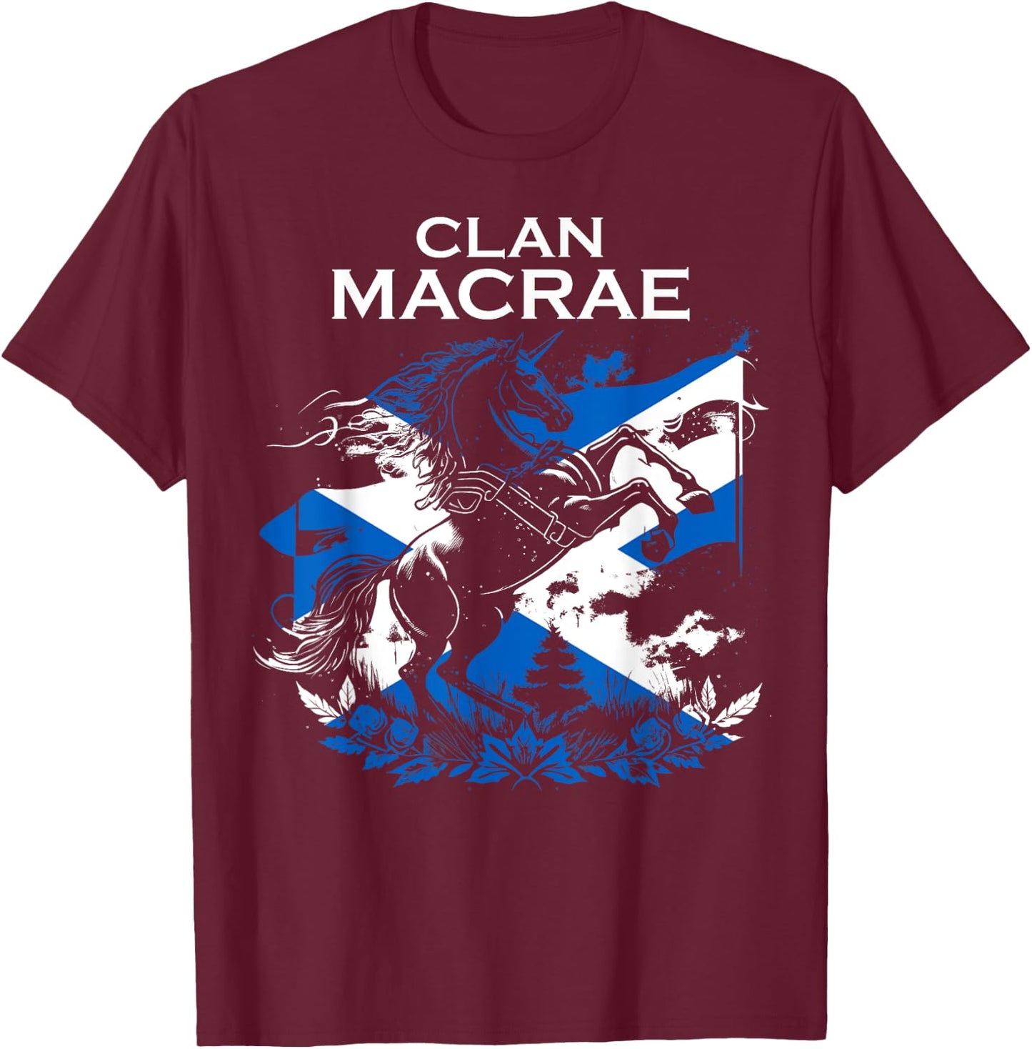 Macrae Clan Family Last Name Scotland Scottish T-Shirt - T-Shirt | Maroon