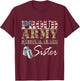 Proud Army National Guard Sister National Guard Family T-Shirt - T-Shirt | Maroon