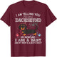 Funny Black And Tan Long-Haired Dachshund Mom Puppy Dog Mama Women T-Shirt - T-Shirt | Maroon