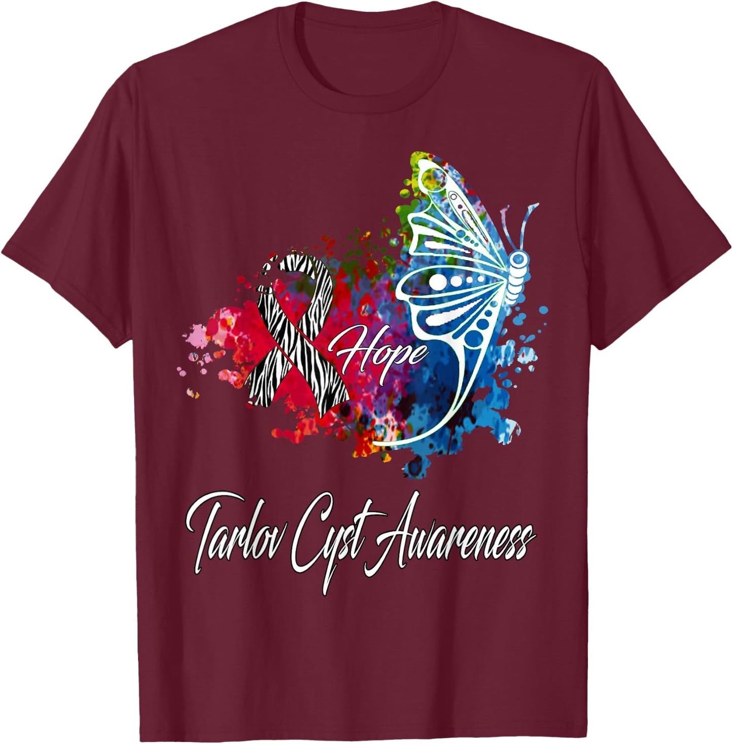 Tarlov Cyst Awareness T-Shirt - T-Shirt | Maroon
