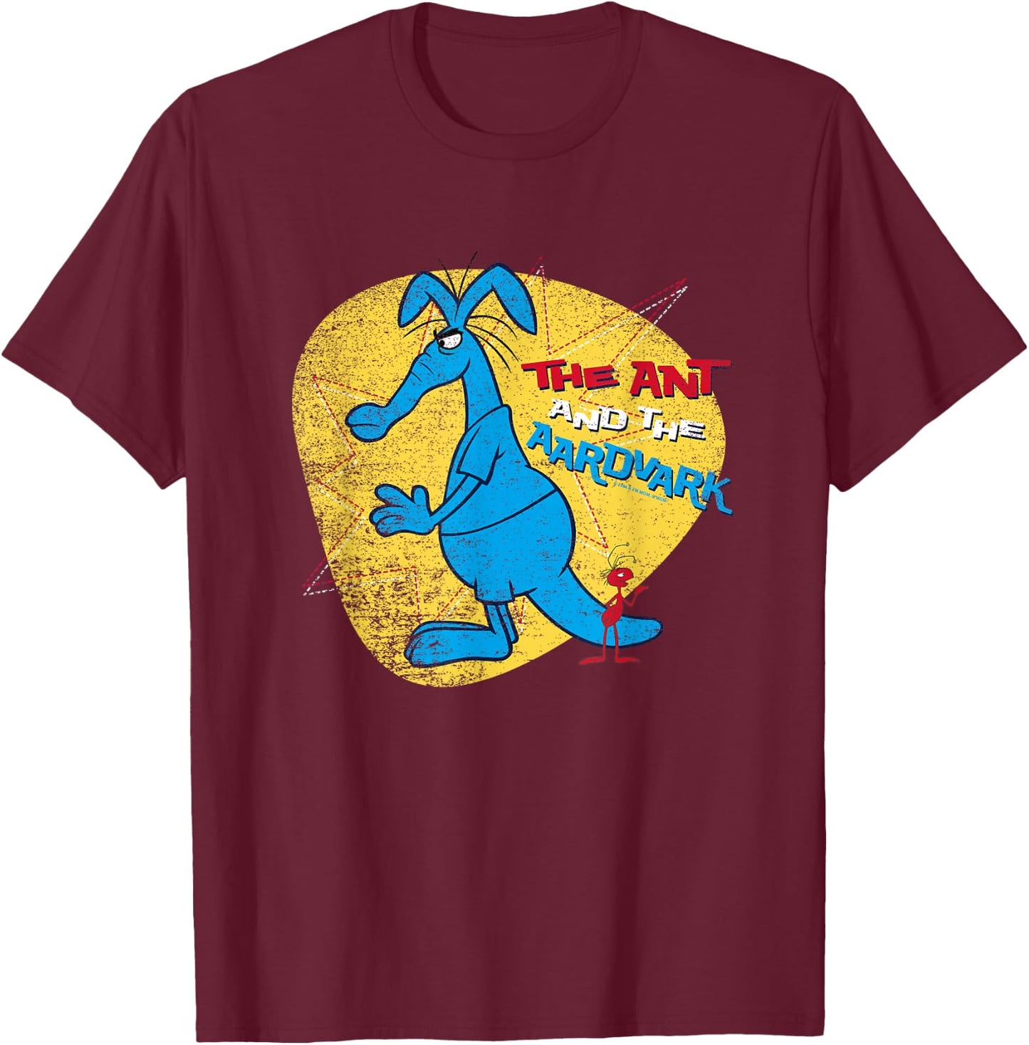 Pink Panther Ant and Aardvark T-Shirt - T-Shirt | Maroon