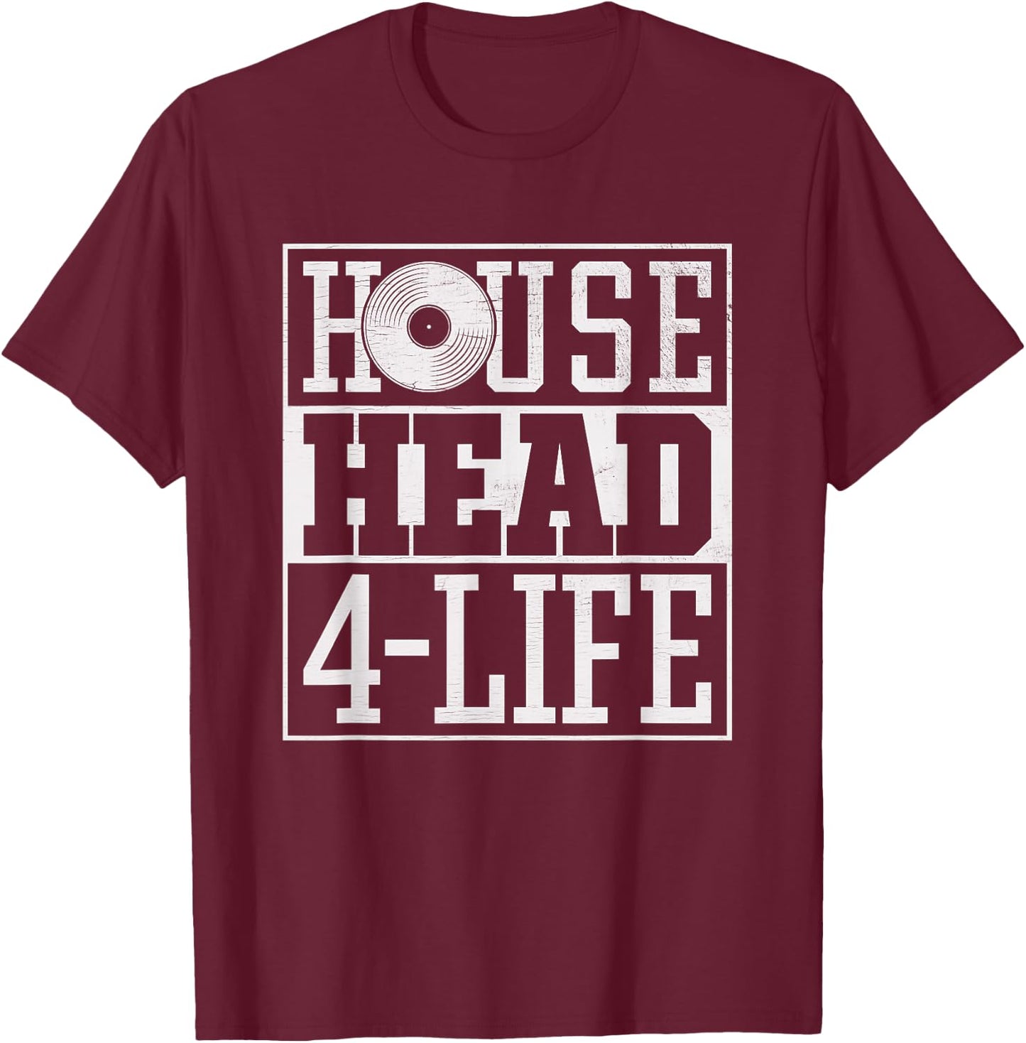 Househead - House Music EDM DJ Rave Festival T-Shirt - T-Shirt | Maroon