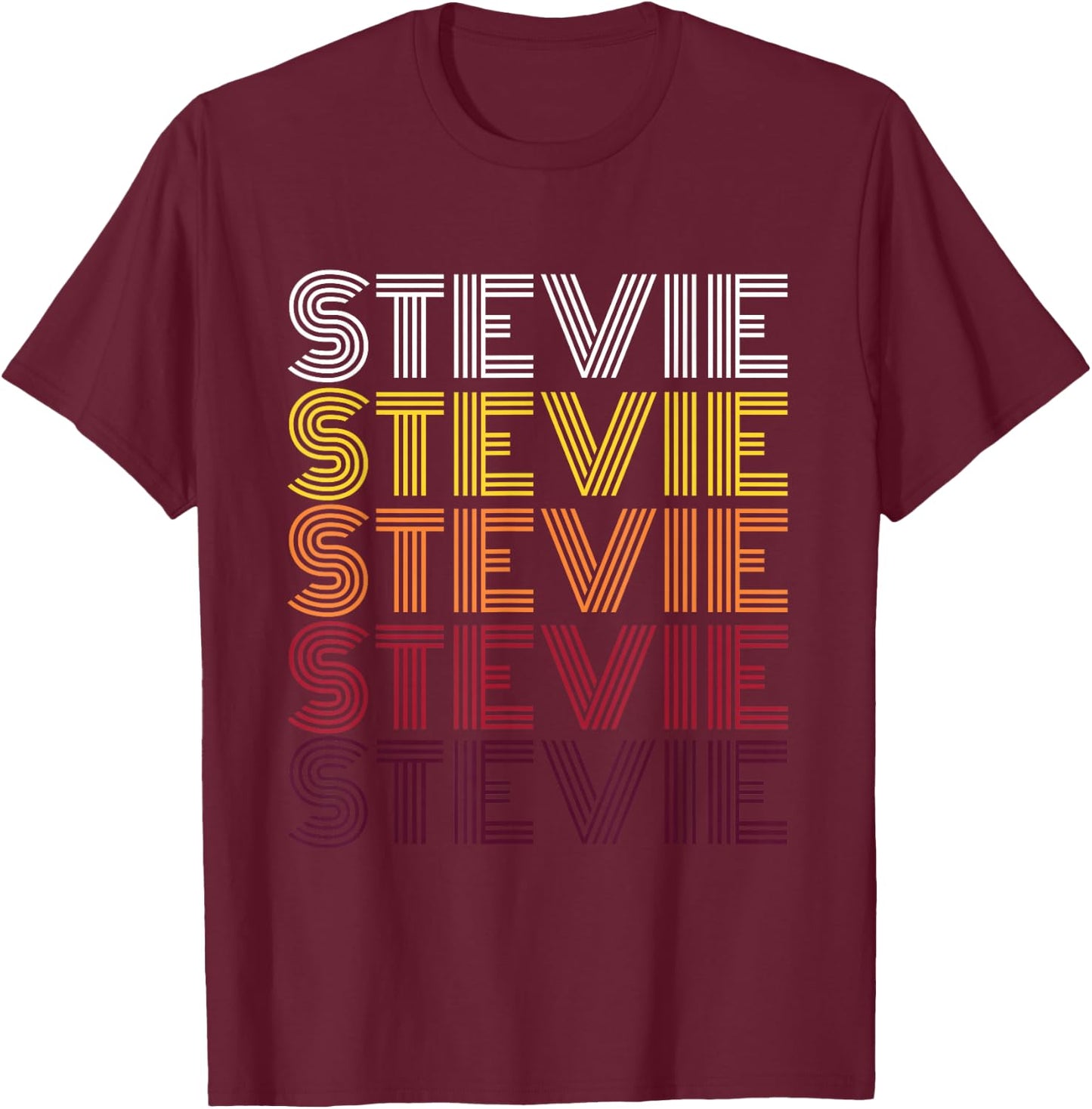 Funny Stevie First Name Vintage Stevie T-Shirt - T-Shirt | Maroon