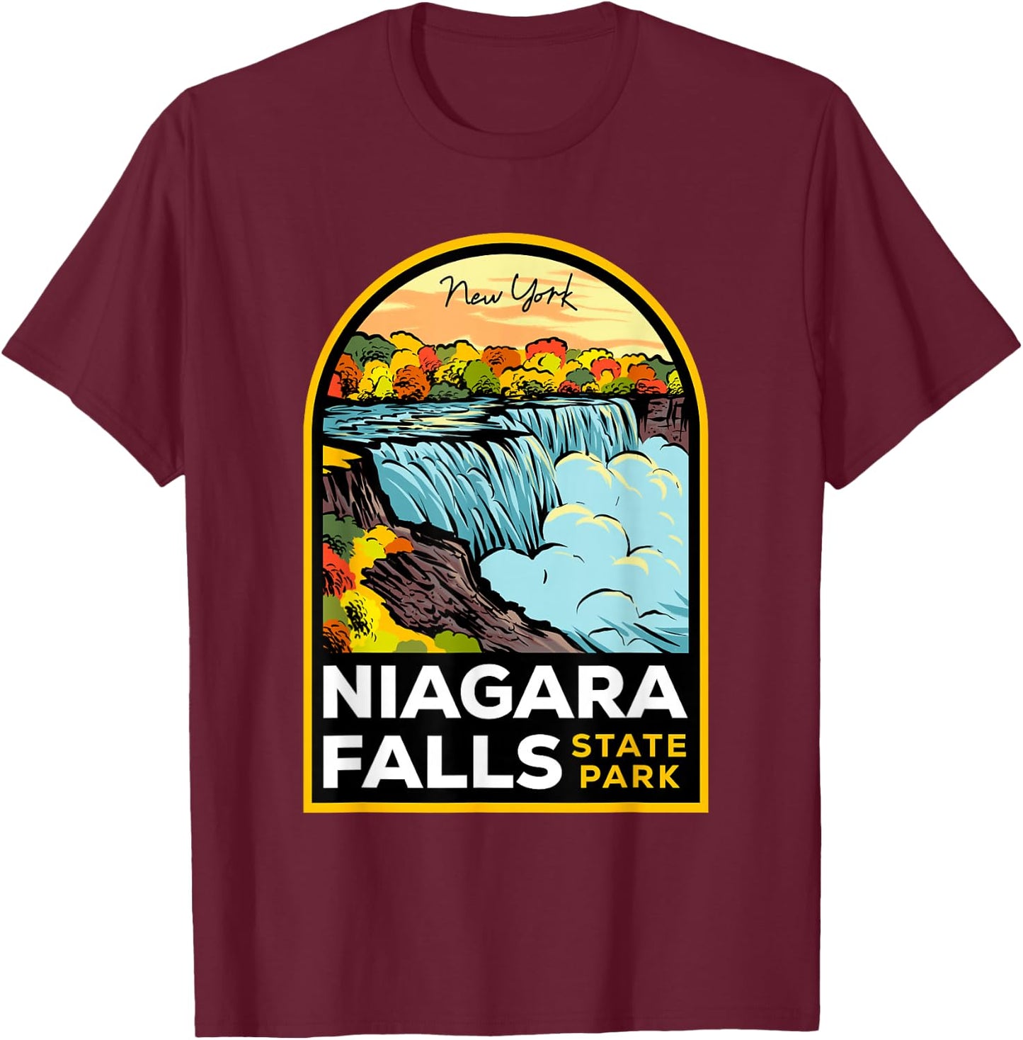 Niagara Falls State Park NY T-Shirt - T-Shirt | Maroon