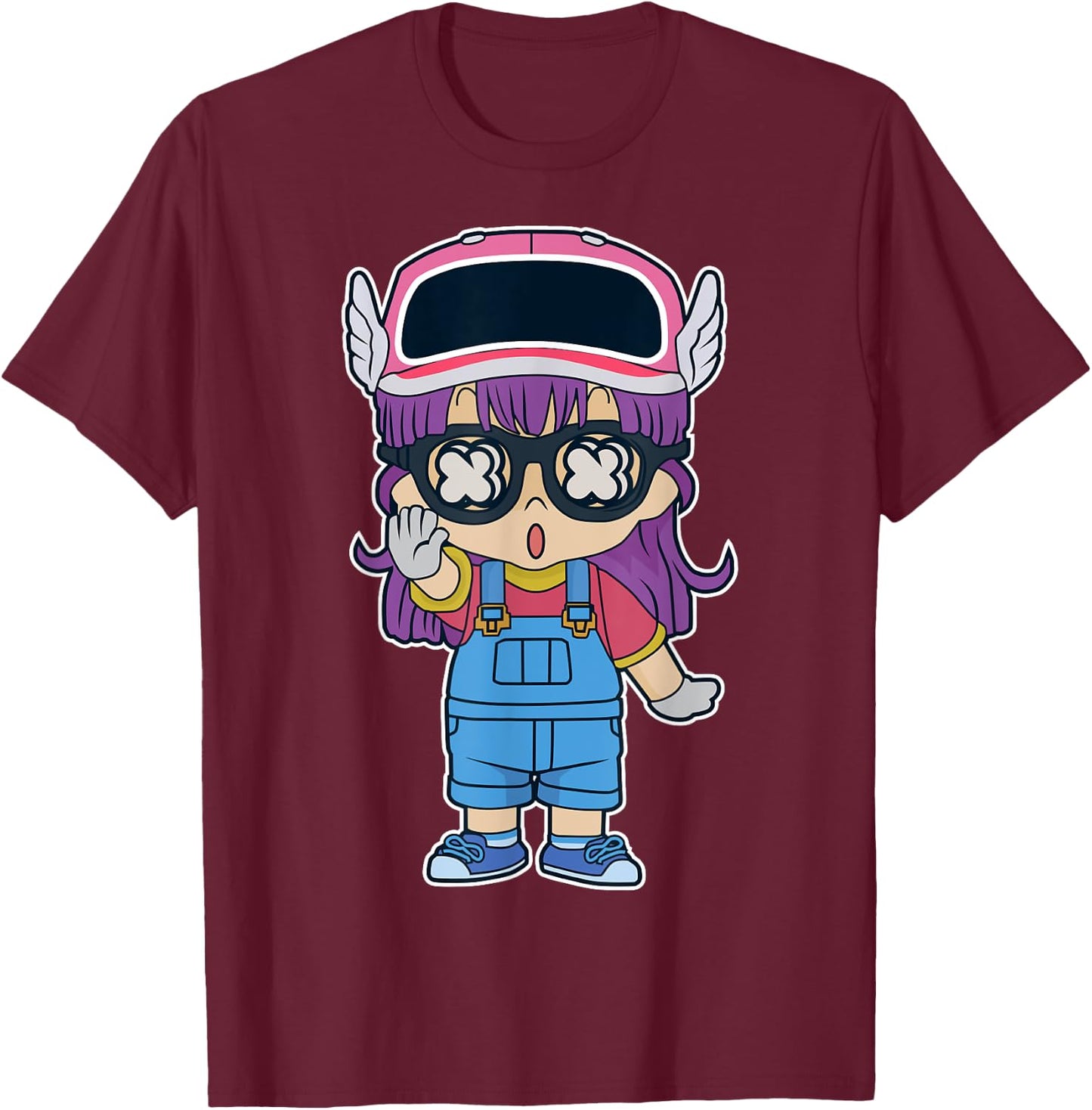 Funny Arale Cartoons T-Shirt - T-Shirt | Maroon