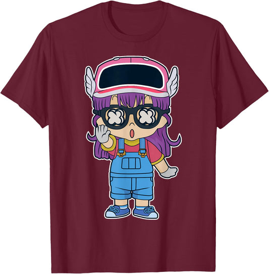 Funny Arale Cartoons T-Shirt - T-Shirt | Maroon